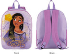 Disney Wish Backpack for Kids 15” | Cute Wish Bookbag for Girls | Padded Straps & Large Zip Compartment Wish Back to School Supplies