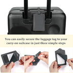 Travelambo Luggage Tags for Suitcases PU Leather Travel Tags Bag Tags Privacy Protection Travel Essentials