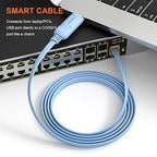 USB Console Cable,USB to RJ45 Console Cable for Cisco Routers/AP Router/Switch Windows, Mac, Linux(1.8m,Blue)