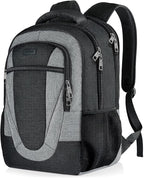 BIKROD Backpack for Men and Women, Extra Large School Backpacks for Teens, Water Resistant Back Pack Fits 17 Inch Laptop, Business Anti Theft Sturdy Computer Bag Gifts, Blackgrey
