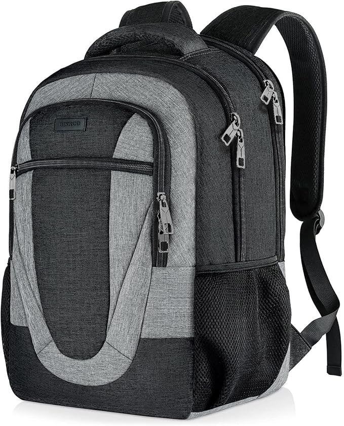 BIKROD Backpack for Men and Women, Extra Large School Backpacks for Teens, Water Resistant Back Pack Fits 17 Inch Laptop, Business Anti Theft Sturdy Computer Bag Gifts, Blackgrey
