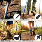 Covacure Trekking Poles Collapsible Hiking Poles - 2 Pack Aluminum Alloy 7075 Trekking Sticks with Quick Lock System, Telescopic, Collapsible for Hiking, Camping