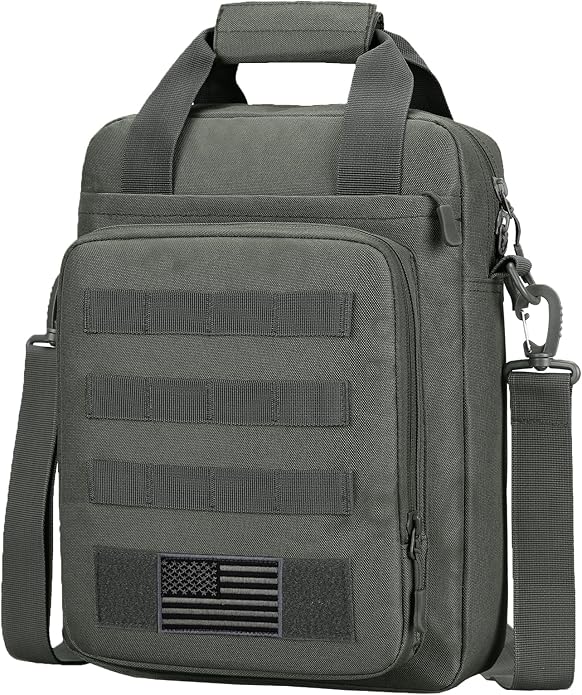 ZHIERNA Tactical Messenger Bag, Tactical Briefcase Laptop Bag Heavy Duty MOLLE Shoulder Pack Handbag for Men(Patch Included)