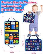 Gojmzo Busy Board Montessori Toys for Toddler Boy Birthday Gifts, Busy Book Sensory Toys for Toddlers, Learning Educational Toddler Travel Activities