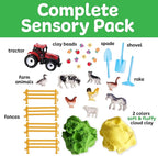 Creativity for Kids Sensory Pack: Farm, Sensory Toys for Toddlers, Pretend Play Farm Animals for Kids, Toddler Travel Toys & Spring Crafts (Ages 3+)