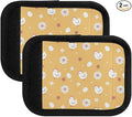2 PC Luggage Handle Wrap Luggage Handle Covers Tags for Suitcase Bags Travel Luggage Handle Identifier Gripper Chickens Eggs and Flowers Yellow