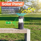 Rechargeable Camping Lantern, Pack of 2 - LED Camping Lantern Battery Powered, Waterproof Solar Lantern for Emergency, Hiking & Power Outages | USB-C Rechargeable, Collapsible, 360° Light