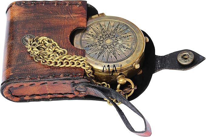 Pocket Compass for Hiking, Survival Instrument Antique “So You Can Always Find Your Way Back Home” Engraved Camping Pocket Nautical Vintage Navigation Outdoor by MAI