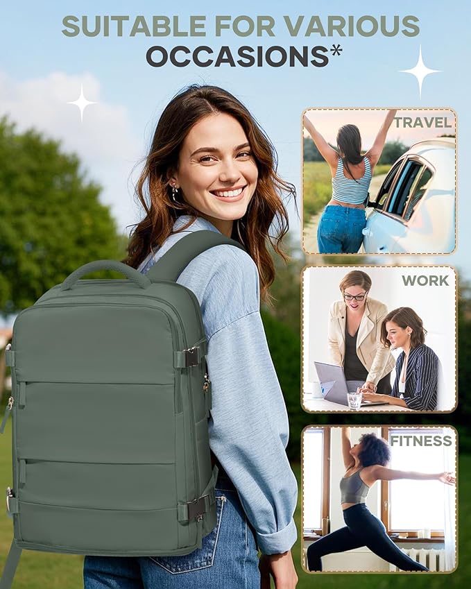 coofay Travel Backpack For Women Men Airline Approved Carry On Backpack Flight Approved Waterproof Sports Luggage Backpack Casual Daypack Small Hiking Backpacks