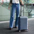 Traveler's Choice Pagosa Hardshell Expandable Luggage with Spinner Wheels, Slate Blue, 2-Piece Set (22/26)