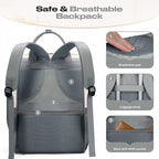 Maelstrom Travel Backpack for Women Men,Laptop Backpack Fits 15.6-17.3 Inch Laptop, Nurse/Work Bag with Insulated Lunch Box (Gray-beige)