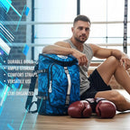 Gym Duffle Bag Backpack with Shoe Compartment,4 ways Travel Backpack for Women and Men,Multi-Functional Weekender bag with Waterproof Layer&Laptop Compartment for Fitness, Travel,Camping