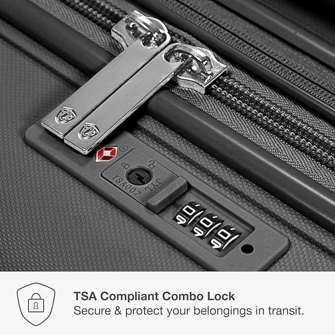 Traveler's Choice Pagosa Hardshell Expandable Luggage with Spinner Wheels, Gray, 2-Piece Set (22/26)