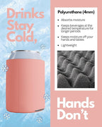 PartyPrints 25 Pack Strawberry Ice Blank Can Cooler Sleeves, Customizable Bulk Insulated Foam for Beer, Collapsible Plain Drink Holder, Cold Soda Insulator, 12oz Regular, 16oz Tall Cans