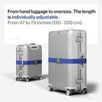 TRAVELY Luggage Straps - Particularly conspicuous & Secure - Incl. 2 Name Tags - Luggage Strap Ideal crosswise - [Set of 2]