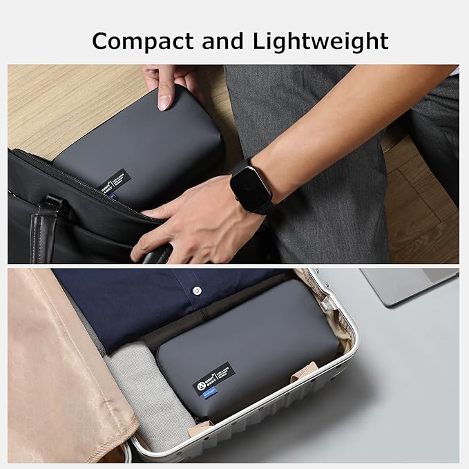 RIGHT AWAY Travel Tech Pouch，Waterproof Cord Case，Electronics Organizer Travel Case，Cable Organizer Storage Bag For Phone, Charger, Accessories(Dark Gray)