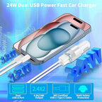 [Apple MFi Certified] iPhone 17 Car Charger, Braveridge 2Pack 4.8A USB Power Cigarette Lighter USB-C Fast Car Charging + Type-C Cable for iPhone 17/17 Air/17 Pro/17 Pro Max/16/15/Galaxy S26/S25/Pixel