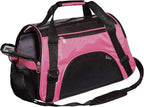 MuchL Cat Carrier for Cats Soft-Sided Travel Pat Carrier for Cat with Wooden Padding Board Airline Approved Lightweight Comfortable Cat Bag for Puppy Small Pets (Small, Pink)