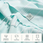 WETCAT Turkish Beach Blanket Sandproof (82"x82") 100% Turkish Cotton, Made in Turkey - Sand Free, Ultra Soft, Extra Large Throw for Picnic – Aqua
