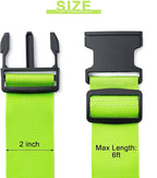 Luggage Straps for Suitcases 4 Pack, TSA Approved Travel Essentials, Luggage Strap for Travel Suitcase & Bag Closure and for Easy Identification, Travel Accessories for Safety & Convenience(Green)