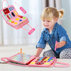 Esjay Toddler Busy Board Montessori Toys for Girls, Sensory Book Educational Activities for Learning Fine Motor Skills, Birthday Gifts for Girls Toddlers, Travel Toys for Airplane Car, Fairy Horse