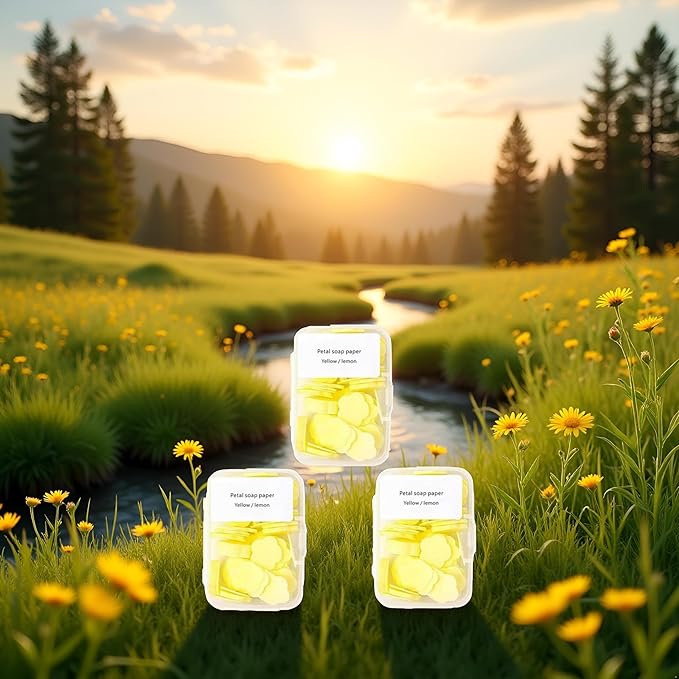 300pcs Portable Hand Washing Soap Sheets, Scented Mini Soap Sheets, Paper Soap for Travel,Disposable Soluble Soap for Outdoor Travel, Camping, Hiking