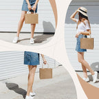 Trifabricy Beach Bag, Large Beach Bag for Women, Woven Straw Beach Tote Bag Waterproof, Weaving Swim Gym Shopping Travel Bag