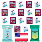 Butt Napkins B.O.dorant & Cleaning Wipes Combo Pack – Portable Odor-Fighting Swipes + All-Natural Family Travel Wipes – 2-in-1 Personal & On-the-Go Hygiene Solution (Cleaned for Departure)