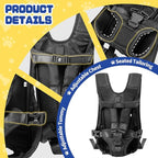 Dog Backpack Carrier, Legs-Out Front Carrier for Small Medium Dogs, Adjustable Breathable Front Carrier for Hiking, Cycling, Travel