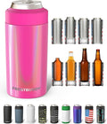 Frost Buddy Universal Can Cooler - Fits all - Stainless Steel Can Cooler for 12 oz & 16 oz Regular or Slim Cans & Bottles - Stainless Steel (Love Sparks)