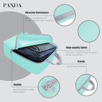 PANDA JOYS 4 Set Compression Packing Cubes Travel - Travel Accessories Expandable Packing Organizers for Carry On - Essentials Luggage Bags - Light Teal