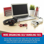 VELCRO Brand 150pk Cable Ties Value Pack, 8in | Gifts for Tech Lovers | For Wire Management and Cord Organizer | Replace Zip Ties with Reusable Straps, Reduce Waste