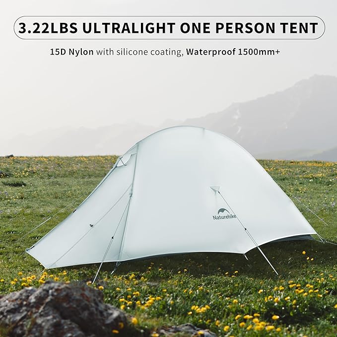 Naturehike Cloud Up Tent, Lightweight Backpacking Tents, Waterproof Ultralight Tent for Camping Hiking Backpacking