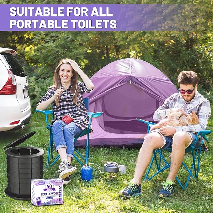 Portable Toilet Gel, Poo Powder for Portable Toilet, Camping Toilet Gel, Pee Powder, Portable Toilet Powder for Outdoor Camping and Hiking Toilet Gel Powder