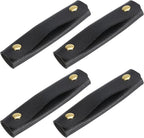 uxcell 4Pcs Handbag Handle Wrap Covers, PU Leather Luggage Grip Protector for Suitcases, Shopping Bag (13x10cm, Black)