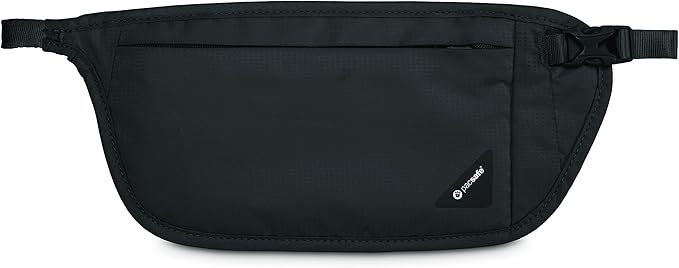 Pacsafe Coversafe V100 Anti-Theft RFID Blocking Waist Wallet, Black