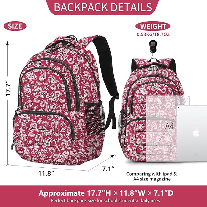 rickyh style School Backpack Travel Bag for Men & Women Lightweight College Back Pack with Laptop Compartmen