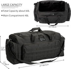 APRILBAY Super Quality 60L Large Duffel Travel Bag Luggage Foldable Bag Cargo Sport Gear Equipment Skiing Hardware Bag Heavy Duty& Durable(Black)