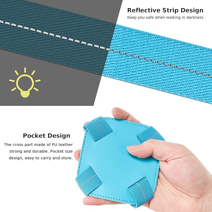 Travelkin Luggage Straps - Bungees for Suitcases, Add a Bag, Travel Bag Bungee Belt for Luggage Carry On (Blue 2 Pack)