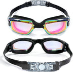 EWPJDK Swim Goggles - 2 Pack Swimming Goggles Anti Fog No Leaking For Adult Women Men