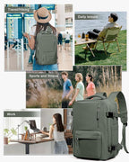 WONHOX Large Travel Backpack Carry on Flight Approved Laptop Work Business Backpack for Women Men Mochila de Viaje