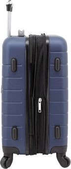 Wrangler Smart Spinner Hardside Luggage, 22-Inch Carry-On, Navy Blue