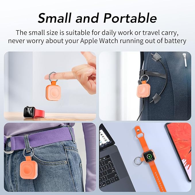 HUOTO Power Bank for Apple Watch 10,1200mAh Battery Pack Magnetic iWatch Charger Portable Travel Quick Wireless Charging with Built in Cable for Apple Watch 11/10/9/Ultra2/8/Ultra/7/6/Se/5/4/3/2/1
