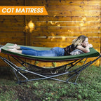 CYMULA Camping Cot Mattress 2in Memory Foam Sleeping Pad,Soft Warm Non-Slip Camping Mattress Topper with Retaining for Adults,Portable Roll up Pad for Travel（only Mattress）