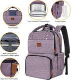 MATEIN Womens Backpack with Lunch Compartment, Fits 17 Inch Laptop Backpack, Water Resistant Cooler Backpack Tote Food Bag for Work College Travel Camping Picnic, (Purple)