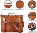 Brown Leather Messenger Bag for Men, Laptop Bag, Crossbody Bag, Handmade Leather Satchel Shoulder Bag