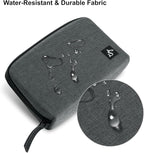 simtoper Electronic Organizer Travel Case – Waterproof Cable Bag for Cord, Charger, Hard Disk, Power Bank – Small Tech Storage for Travel, Backpack, Business Trip, Airplane (Dark Gray)