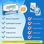 FIXSMITH Laundry Detergent Sheets - 60 Loads (30 Sheets) Fragrance Free - Hypoallergenic,Unscented,Eco Friendly Laundry Detergent Strips Concentrated Travel Detergent Sheets.Plastic-Free,Liquidless