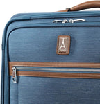Travelpro Platinum Elite Softside Expandable Checked Luggage, 8 Wheel Spinner Suitcase, TSA Lock, Men and Women, Coastal Blue, Checked Medium 25-Inch