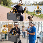 PAWZIDEA Expandable Pet Carrier Airline Approved, 18"×11"×11" Small Dog Carriers, Collapsible Top-Load Cat Carrier for 2 Cats Under Seat, Soft-Sided Puppy & Animal Travel Bag, ID Card, Up to 15lbs